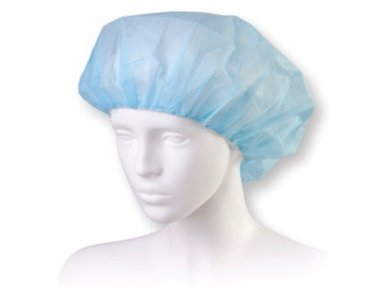 bouffant cap size L, PP, blue, 100 pcs