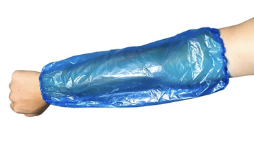 Handgefertigt Ärmelschoner, 40 cm, 18µm, LDPE, blau, 100 St.