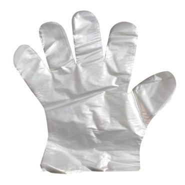 HDPE gloves, size L, transparent, 100 pcs.